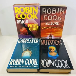 4 Lot (5 Stories) Robin Cook-Mutation, Brain, Fatal Cure, Godplayer, Seizure - Picture 1 of 10