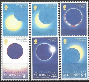 Alderney 1999 Yvert # 132/37 Eclipse solar montado sin montar o nunca montado en muy buen estado - Imagen 1 de 1