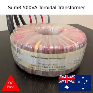 SumR 500VA Toroidal Transformer RC0500-924-3 100-120Vac to 24V (50/60Hz) - Picture 1 of 5