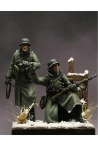 Beneito WW2 German Infantry Vignette Russia 1943 54mm Model Unpainted Kit - Picture 1 of 5