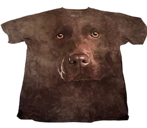 The Mountain Labrador Retriever Hundegesicht braun gefärbt T-Shirt Herren Größe 2X - Bild 1 von 4