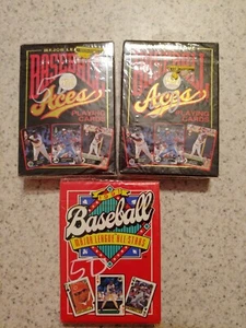 Two 1992  ACES And One 1991  BASEBALL PLAYING CARDS  ( 3 DECK LOT ) - Picture 1 of 2