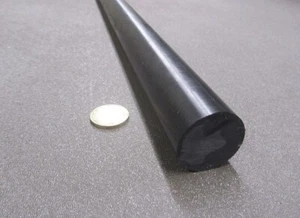 Acetal Delrin POM Round Rod, Black 1 1/4" (1.25") Dia x 36" Length - Picture 1 of 7