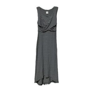 Cabi Womens Navy Blue White Stripe Style 5610 Stretch Maxi Tank Dress Sz Medium - Picture 1 of 6