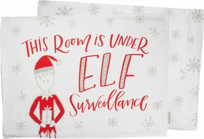 Funda de almohada de Navidad "This Room Is Under Elf Surveillance" NUEVA Foto 1 de 3