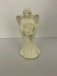PartyLite Lyrischer Engel mit Kegel Kerzenhalter Figur mit Harfe Rentner - Bild 1 von 7