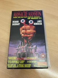 Massacre Mansion - VHS Tape (1992) Vipco - Horror - Rare Cult Classic Eye Popper - Picture 1 of 5