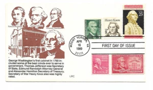 FDC First Day of Issue "George Washington's First Cabinet" Mt. Vernon, VA 1989 - Bild 1 von 2