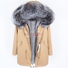 Fur Long Coat Hooded Jacket Womens Large Fluffy Winter Warm Parka