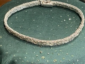 Sterling Silver Diamond Cut Chain Bracelet Italy Milor 925 7.25” J25 - Picture 1 of 22