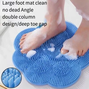 Foot Back Body Scrubber Massager Pad Shower Bath Exfoliating Brush Cleaning Mat - Picture 1 of 15
