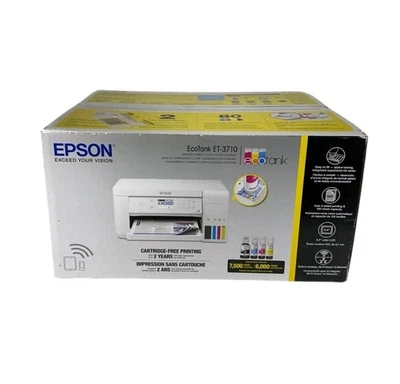 Epson EcoTank ET3710 All-In-One Wireless SUPERTANK Inkjet Printer ~ SEALED - Image 1 of 4