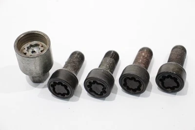 Audi A4 8K B8 Locking Wheel Nut Bolts And Key Code P 4F0698139C - Image 1 of 4