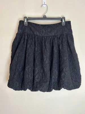 Falda gótica caprichosa vintage Inc 8 dobladillo de burbujas negro mini encaje floral Rockabilly Foto 1 de 3