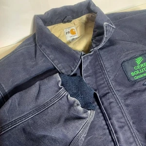 Carhartt FR Flame Resistant Canvas Work Jacket Ceres Solutions Logo Mens L - Picture 1 of 11