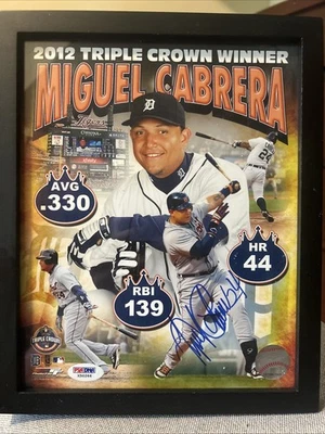 Miguel Cabrera: 2012 MVP and Triple Crown Winner, 8 X 10” Framed Picture - Imagem 1 de 2