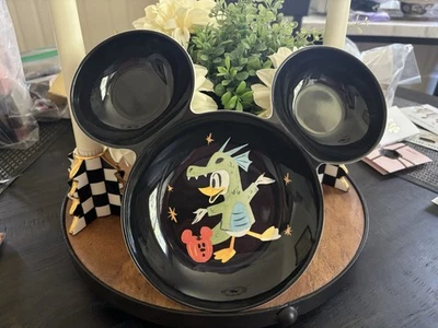 Disney Pottery Barn Mickey Mouse Plate Halloween holiday Party gift Kids dog / - Image 1 of 2