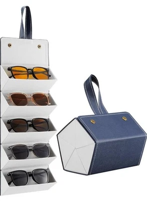 Organizador de gafas de sol, estuche de viaje para varios pares, organizador de gafas portátil Foto 1 de 4