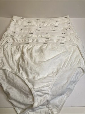 7-Hanes Her Way Cotton Brief Underwear White Size 10 NWOT - Image 1 of 3