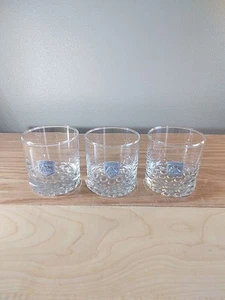 3 Cutty Sark Scotch Whiskey Rocks Glasses Pewter Medallion Logo Bubble Bottom - Bild 1 von 7