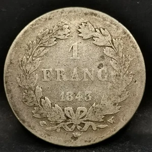 1 FRANC 1843 W LILLE ARGENT 900‰ LOUIS PHILIPPE 270367 Ex. type Domard / FRANCE - Picture 1 of 2