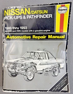 Haynes Repair Manual Nissan Datsun Pick-Ups & Pathfinder 1980 thru 1993 #771 - Imagen 1 de 9