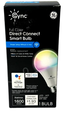 100-Watt A19 Full Color Dimmable Smart LED Light Bulb - Image 1 of 4