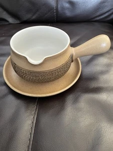 Denby Cotswold Pattern 1 Gravy Boat & Stand - Picture 1 of 12
