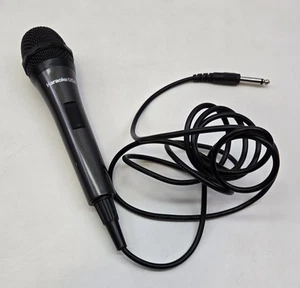 Karaoke USA Wired Microphone Dynamic Vocal Mic 1/4" Jack Plug Black w/ Switch - Picture 1 of 4
