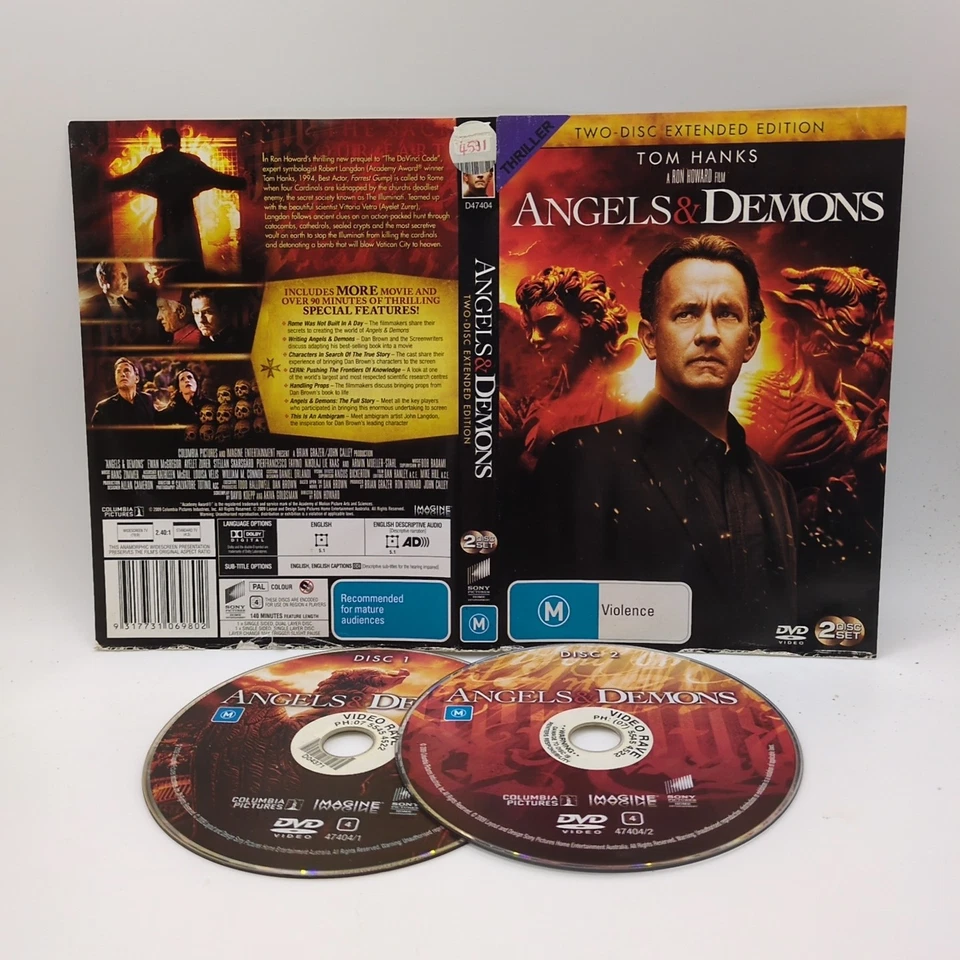 Angels & Demons (DVD, 2009) R4 DISC & ART ONLY D28 - image 1 of 1
