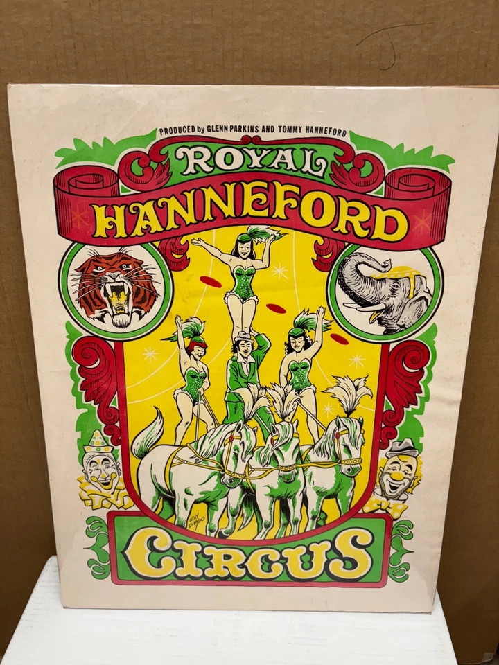 VINTAGE ROYAL HANNEFORD CIRCUS FEATURING TOMMY HANNEFORD 15X20 - Image 1 of 1