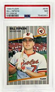 PSA 7 ⚾ Bill Ripken 1989 Fleer #616 FF ERROR Card Near Mint Orioles Baseball
