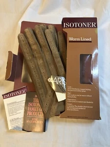 Vintage ISOTONER Insulated Gloves Mocha-Large NWT & Original Box STYLE 24028 - Picture 1 of 15