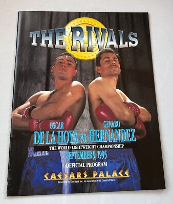 Oscar de la Hoya 1995 vs Genaro Hernández programa oficial de boxeo de lucha césares Foto 1 de 4