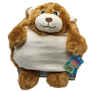 Pudgy Wudgy Stuffed Animal Pillow Brown Bear Furry Stuffie Plushie Plush Kids - Bild 1 von 11