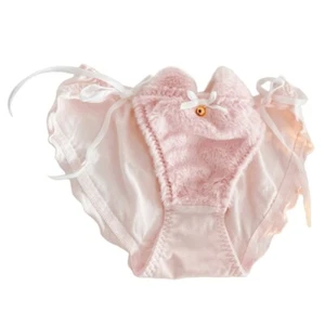 Cats Ear Bells Briefs Panties Japanese Anime Kitten Lingerie Ruffled Underwear - Picture 1 of 14