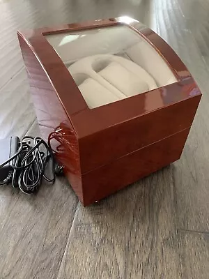 Tech Swiss Double Watch Winder Cherrywood, For Automatic Swiss Watch W/AC POWER - Image 1 of 4