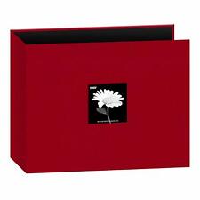 Pioneer 12x12-Inch Fabric 3-Ring Binder Album with Window, Red