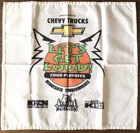 MINNESOTA TIMBERWOLVES 2000 PLAYOFFS CHEVROLET TRUCKS GAME TOWEL Cover