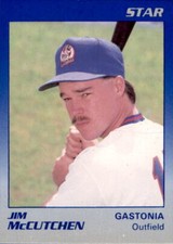 1989 Gastonia Rangers Star #14 Jim McCutchen Fresno Clovis California CA Card