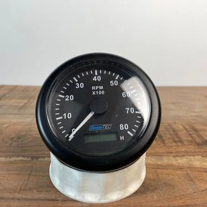Tachometer with Hour Meter Black OceanTEC Display 8000 RPM Speedometer - Picture 1 of 6
