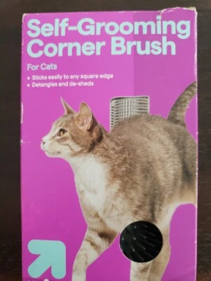 Cepillo de esquina de pared con hierba gatera peine rascador cepillo de aseo Foto 1 de 2