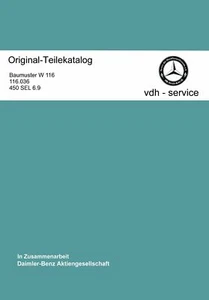 Catálogo de piezas de repuesto Mercedes Benz W 116 450 SEL 6.9 lista +++ - Imagen 1 de 5