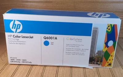  NEW HP LaserJet 1600 2605DN CM1015 CM1017 Cyan toner Q6001A HP 124A  - Image 1 of 4