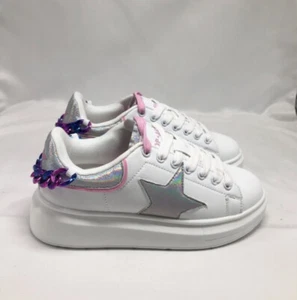 Sneakers Shop Art Kim bianco e argento con catena zeppa 4,5 cm SCONTO DA LISTINO - Imagen 1 de 4