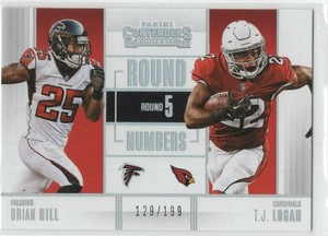 2017 Panini Contenders B. Hill T.J Logan Round Numbers
