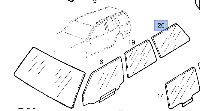Window Rear Quarter Right Fixed for Opel Kadett E 90186502 OEM Foto 1 de 1