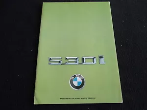BMW Serie 5 530i 1975 folleto de lujo E12 catálogo de ventas de Estados Unidos primera generación 530 i sedán - Imagen 1 de 8