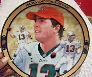 DAN MARINO Limited Gold Signature 5084 YARD SEASON-1984 Dolphins Plate Bx+COA - Bild 1 von 3