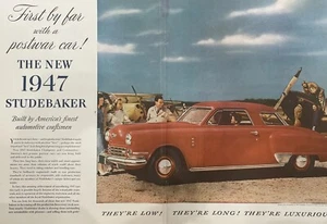 Pubblicità vintage 1947 Studebaker Commander stampa regale con sfondo aereo - Foto 1 di 1